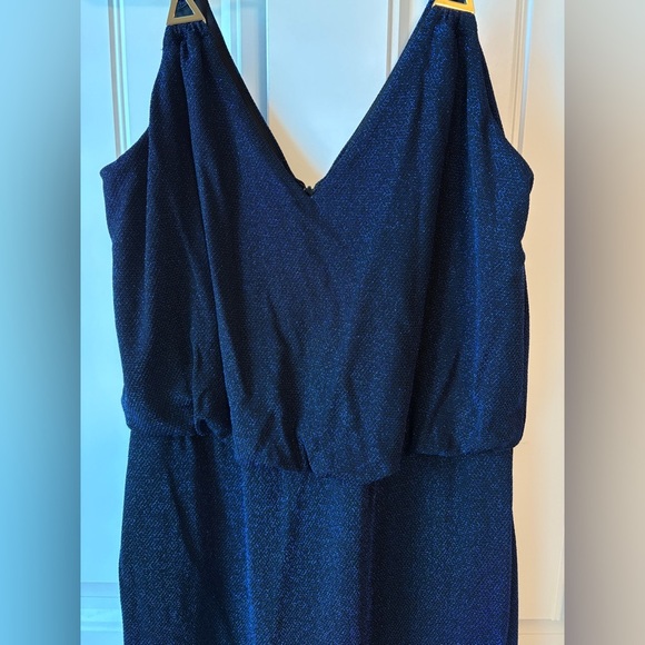 Calvin Klein Metallic Royal Blue Dress - Picture 2 of 5
